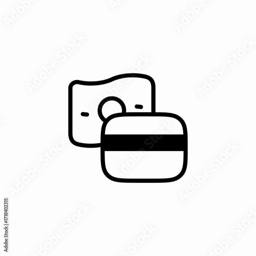 cash or bank card icon sign vector