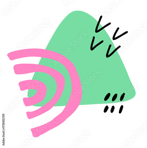 Abstract design: Colorful and playful abstract design, evoking feelings of happiness and playfulness, suitable for creative projects, with a modern touch and vibrant color palette.