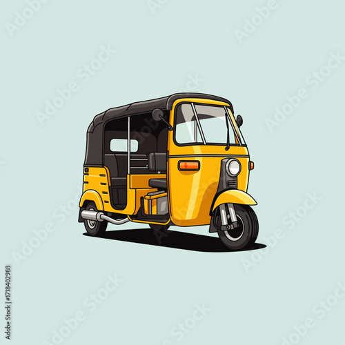 Auto Rickshaw icon flat vector design.