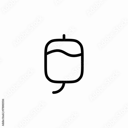 IV drip blood icon sign vector