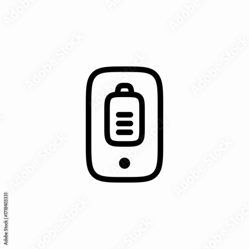 phone charging icon sign vector