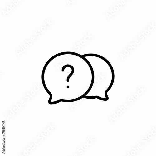 speech bubbles support center question mark faq icon sign vector