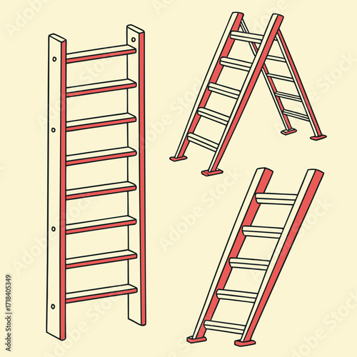ladder to the wall
