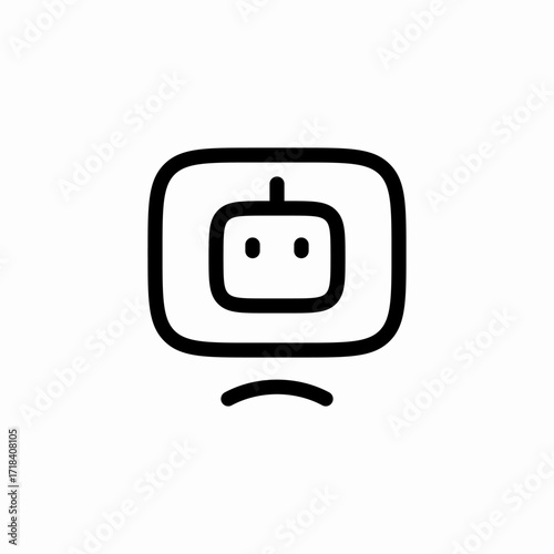 computer ai chat bot icon sign vector