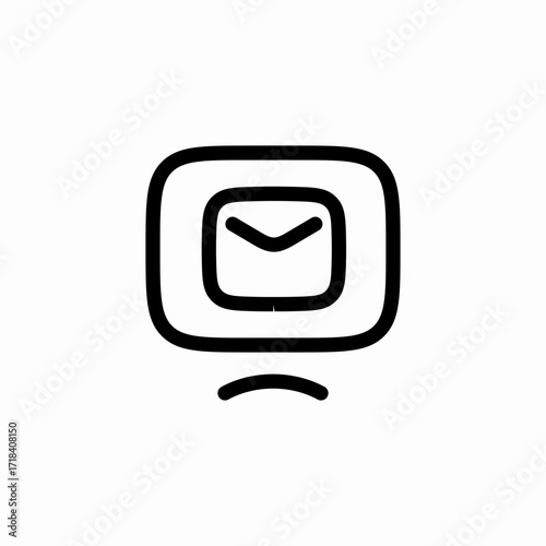 computer mail icon sign vector