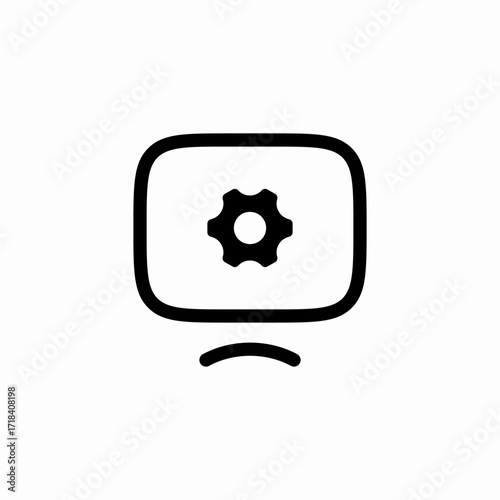 computer settings icon sign vector