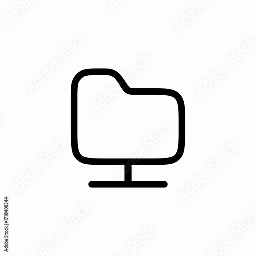 folder local connection icon sign vector