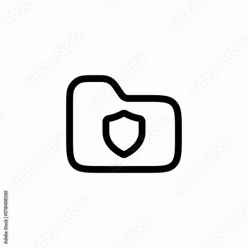 folder protection icon sign vector