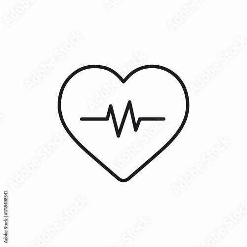 heart beat pulse icon sign vector