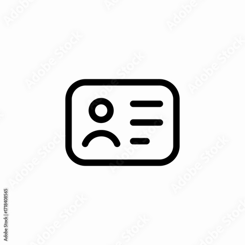 id card icon sign vector