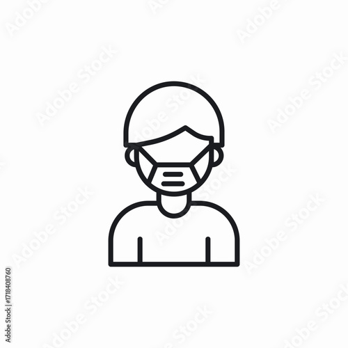 medicine mask pandemic icon sign vector