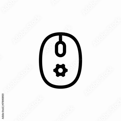 mouse settings icon sign vector
