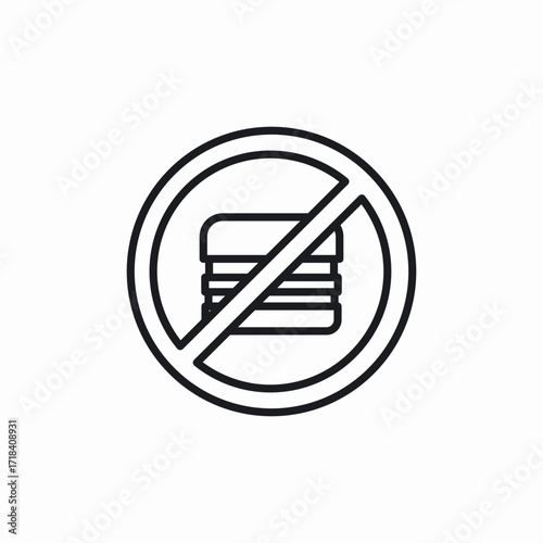 no fast food icon sign vector