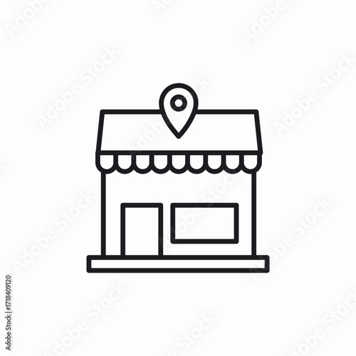shop location icon sign vector