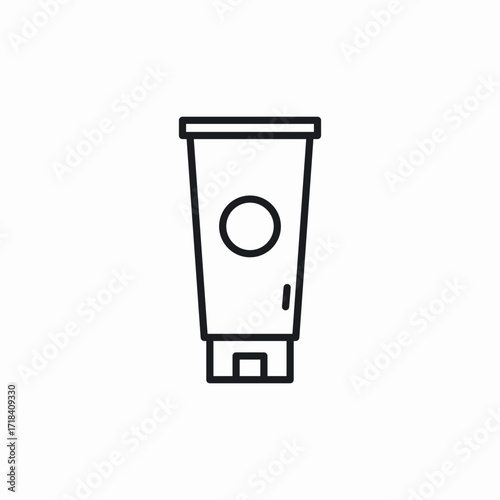 uv skin care cream icon sign vector