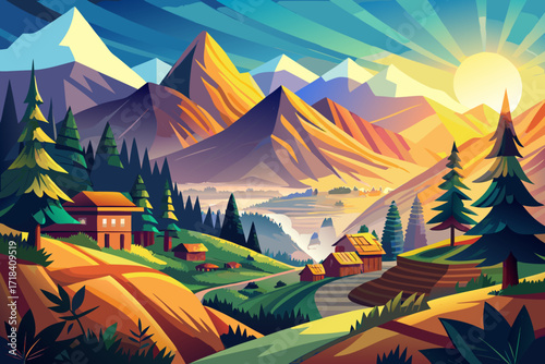 When the morning sun shines on the slopes of northern India, the mountains scatter light on the ground like a golden mirror. Dense forests echo the sounds of colorful birds and small villages with cla