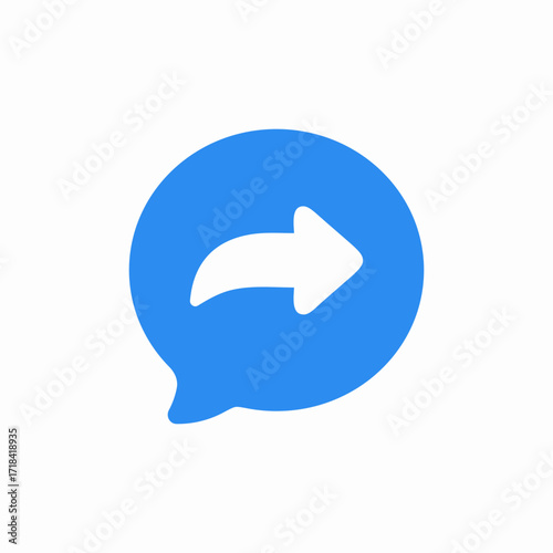 chat message forward icon sign vector