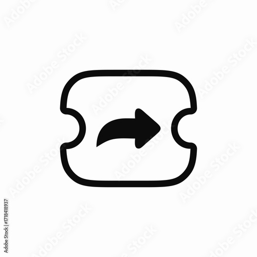 cinema ticket share icon sign vector
