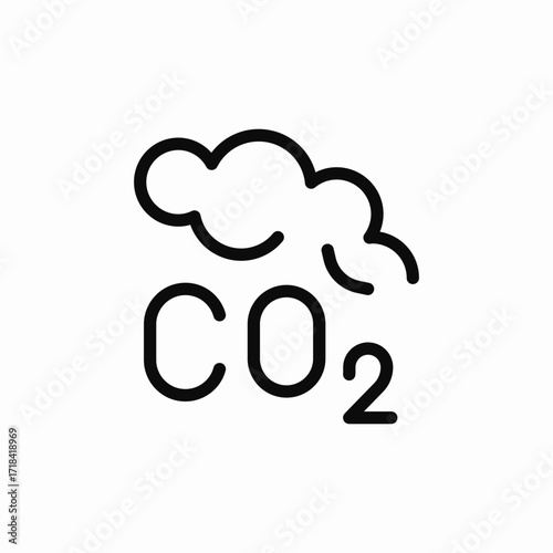 co2 pollution icon sign vector