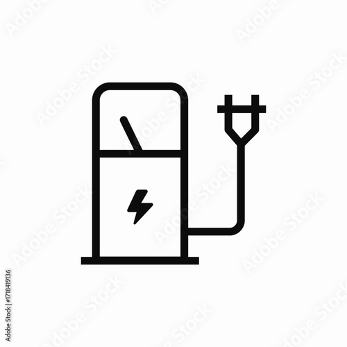 electricity petrol station icon sign vector