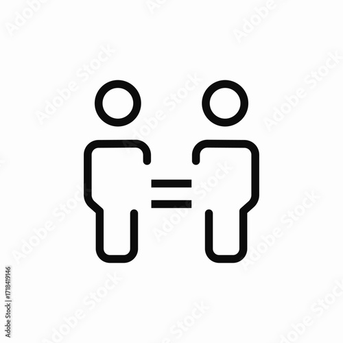 equality of all icon sign vector