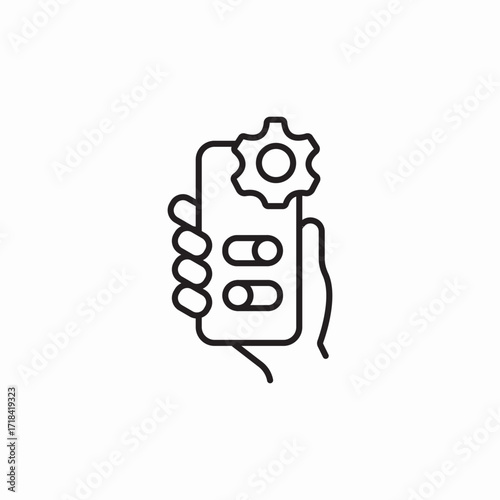 phone settings icon sign vector