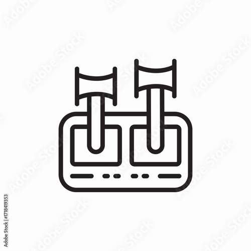 plane control yoke icon sign vector