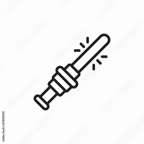 rubber truncheon icon sign vector
