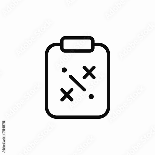 sports tactics clipboard icon sign vector