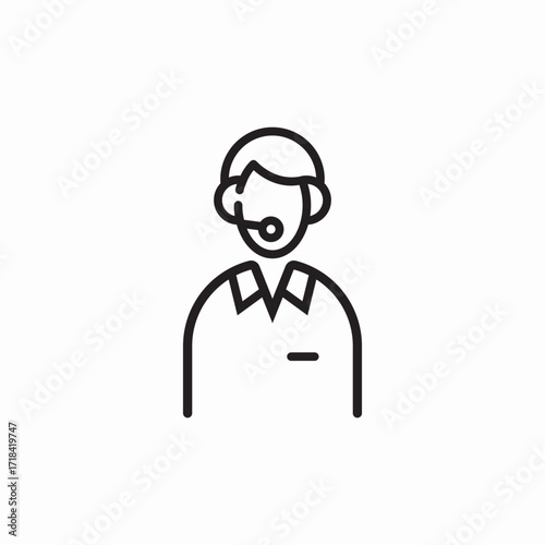 support center consultant icon sign vector