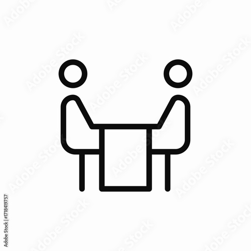 table talk dinner icon sign vector