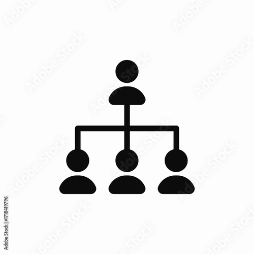 team hierarchy icon sign vector