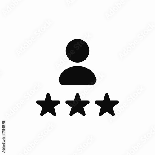 user rate stars icon sign vector