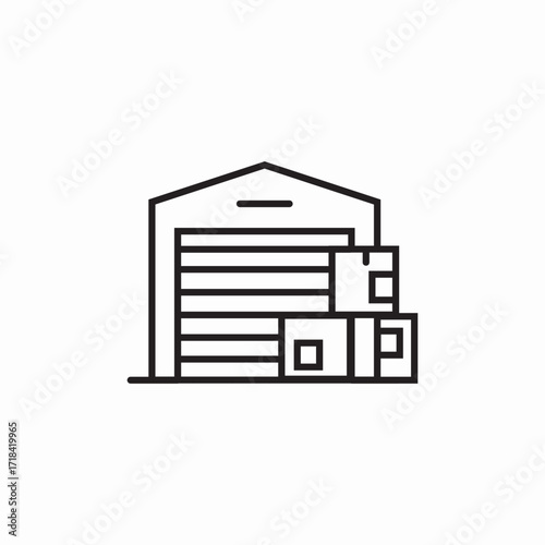 warehouse storage icon sign vector