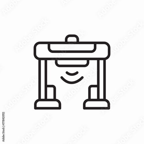 x ray gate icon sign vector