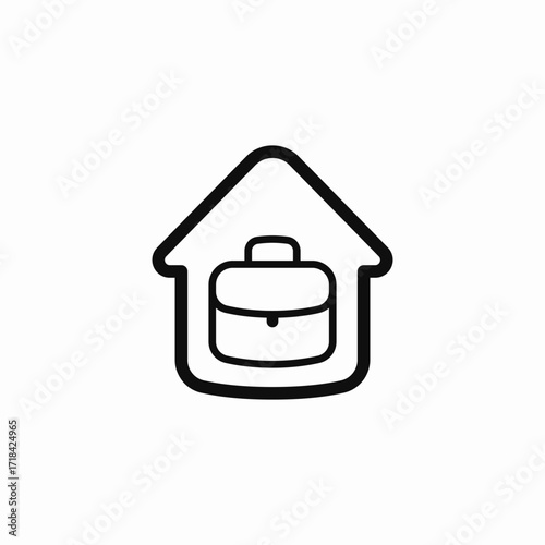 remote work home icon sign vector