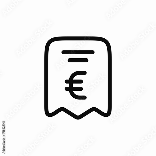 check bill euro icon sign vector