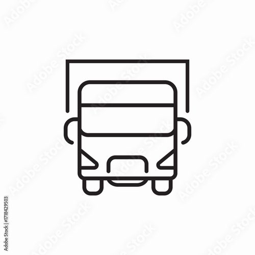 delivery truck lorry icon sign vector