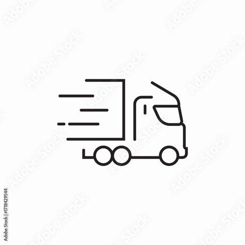 fast delivery truck icon sign vector
