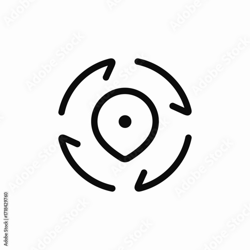 location position place icon sign vector
