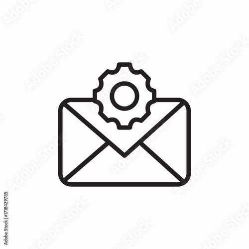 mail settings configuration icon sign vector