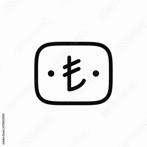 money currency turkish lira icon sign vector