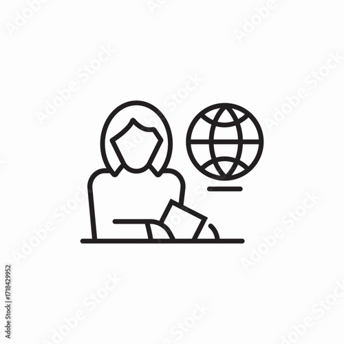 news anchor tv broadcast icon sign vector