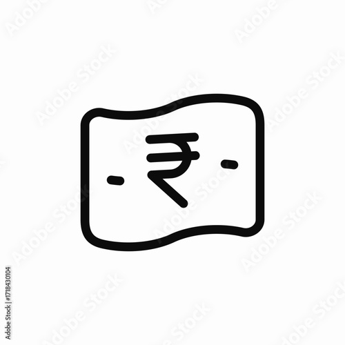 rupee money currency icon sign vector