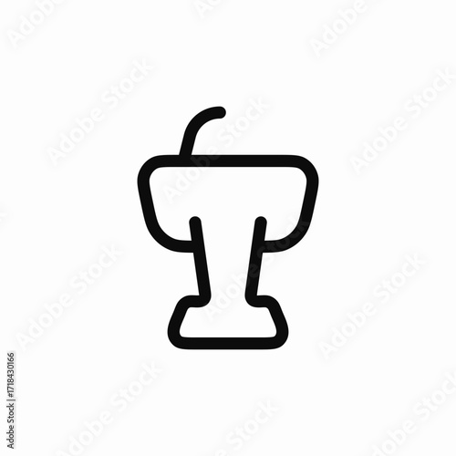 speech podium icon sign vector