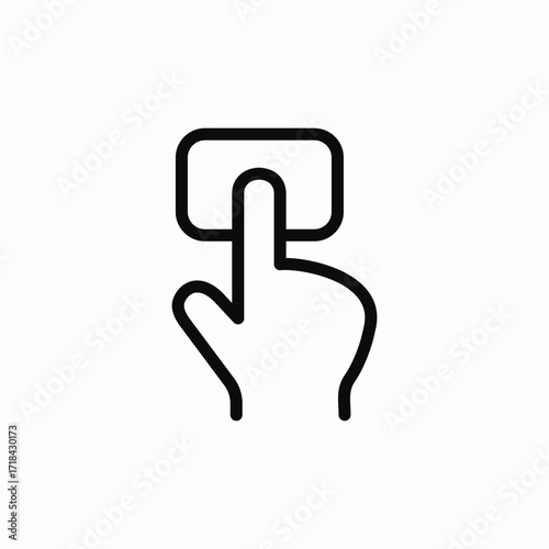 tap button touch icon sign vector
