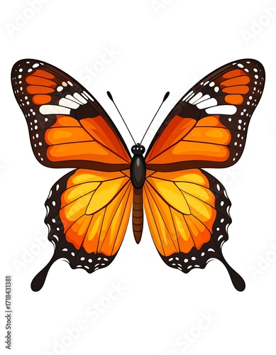 Vibrant orange butterfly