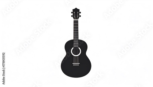 Silhouette of an acoustic guitar