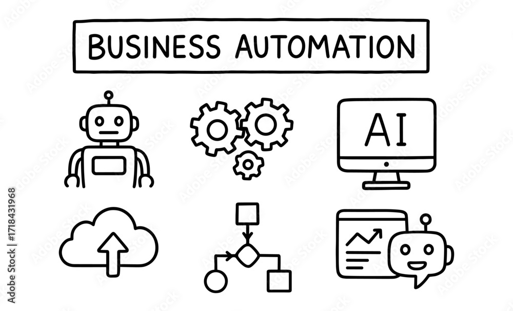 Fototapeta premium Business automation with ai: simplifying processes through technology