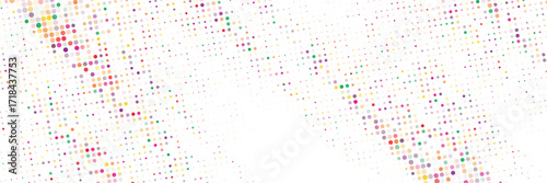 Abstract colorful halftone dotted scattered pattern with gradient texture background for flyer banner poster website and creative digital artwork use